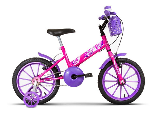 Bicicleta Infantil Menino Menina Aro 16 Com Rodinhas E Cesto