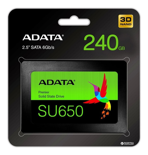 Disco Estado Sólido Ssd Adata Su650 240gb 2.5 Sata Nand 3d