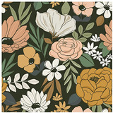 Papel Tapiz Vintage Haokhome 93217 Floral Grande