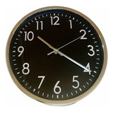 Reloj De Pared 25 Cm Marco Plateado