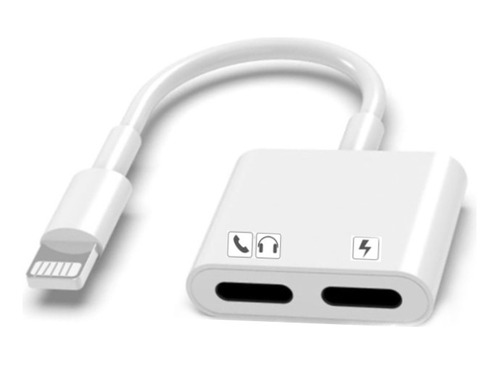 Adaptador Duplo De Fone E Carregador Para iPhone 13 12 11 8