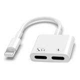 Adaptador Duplo De Fone E Carregador Para iPhone 13 12 11 8