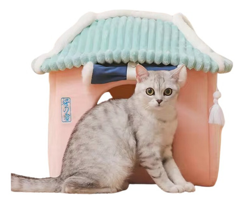 Casinha Cama Pelucia Luxo Rosa Gato Raças 5 Kg Lavável Zíper