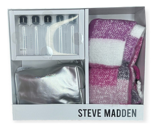 Set De Viaje Botella, Cosmetiquera Y Bufanda Steve Madden 