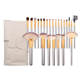 24 Pcs  Brochas De Maquillaje Profesional Set Color Beige