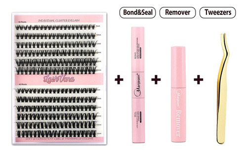 Extensiones De Pestañas, Kit Mixed Lash Cluster