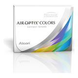 Lentes De Contacto Sin Graduación Air Optix Colors Color Azul Brillante - Brilliant Blue De 30 Días De Duración - 1 Par