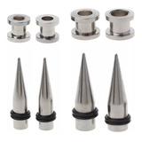 Expansores De Oreja 7mm O 9mm Tapón Y Expansor 1 Kit 4 Uds