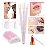 Pincel Descartable Glitter P/labios Limpiador Pestañas X50u