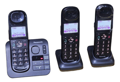 Teléfono Inalámbrico Panasonic Triple De Exhibición Altavoz