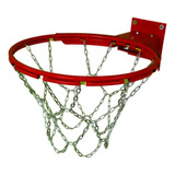 Aro Basquet Profesional Rebatible+red Metálica 12 Ganchos 