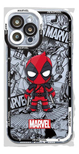 Funda Blanda Marvel Hero Deadpool Para iPhone 15, 11, 13, 14