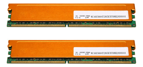 2 Memorias Ram Ddr2 De 2 Gb, 1066 Mhz, Pc2 8500, 1,8 V, Memo