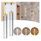 Kit 2 Lustre Pendente Cristal Com Bolhas Led 3cores 8110-300