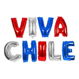 Globo Letras Viva Chile Fiestas Patrias Cotillón Activarte