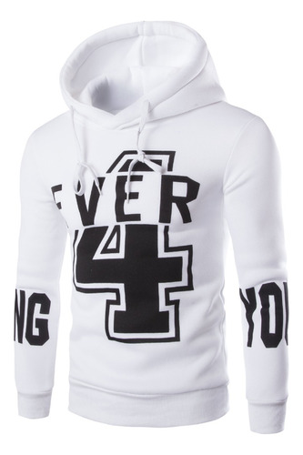 Sudadera Casual Con Estampado De 4 Letras Para Hombre Casual