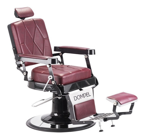 Cadeira De Barbeiro Reclinável Vermelha Harley Premium Profissional Dompel