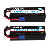 2 Baterias Lipo 11.1v 6000mah 60c 3s Ec5 Plug Hrb