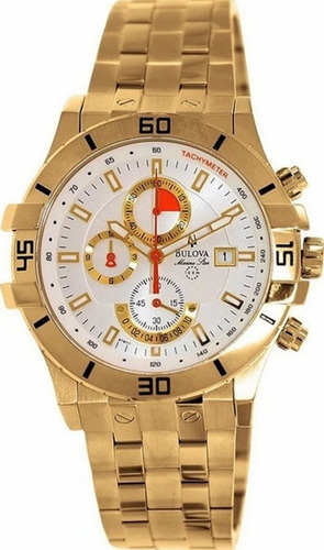 Reloj Hombre Bulova Marine Star Gold Crono 25% Off + Regalo!