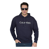 Moletom Calvin Klein Logo Central Emborrachado Masculino