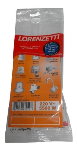 Kit C/05 Resistencia Lorenzetti Maxi Ducha 220v 5500w 055a