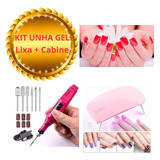 Kit Unha Gel Lixa Elétrica Unha + Cabine Led Uv Seca Esmalte