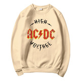 Moletom Blusa Acdc High Voltage Banda Rock Gola Careca 1423