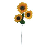 Vara De Girasoles X3 Decoración Flores Artificiales 