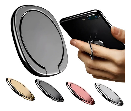 Soporte Anillo Sujetador Para Dedo Celular Metálico 1pz F