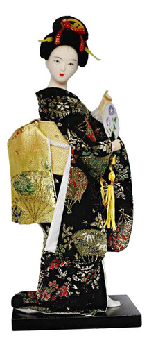 Muñeca Con Kimono De Geisha Japonesa, Figura Coleccionable