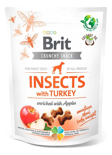 Snack Brit Care Dog Crunchy Insect/turkey 200gr. Np