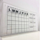 Calendario / Organizador / Pizarra Acrilica De 30x50cm
