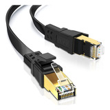 Cable Red Plano Rj45 Ethernet Cat 8 Categoría 8 - 5 Metros