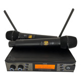 Microfone S/ Fio Uhf Duplo Kadosh K-402m Versão 2024 Ir Sync