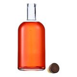 Garrafa Vidro 750ml Luxo Whisky Bar Decoração Licor Drink 