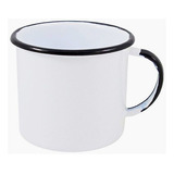 Caneca Antiga Café E Chá Esmaltada Ferro Ágata 70ml Ewel 4,5 Cor Branco