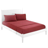 Sabana Ajustable Y 2 Fundas Cama Doble Vinotinto 25 Cms