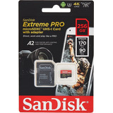 Tarjeta Memoria Microsd Sandisk Extreme Pro 256gb Uhsi U3 A2