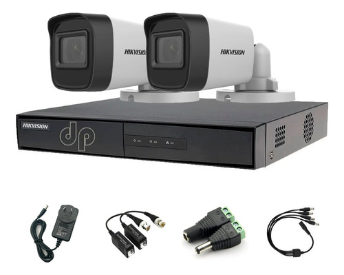 Kit Hikvision Dvr 4ch + 2 Cámaras Full Hd Exterior + Acc