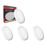 Kit 4 Plafon Sobrepor Led Gesso 18w 22cm Neutra 4000k Avant Cor Branco-neutro 4000k