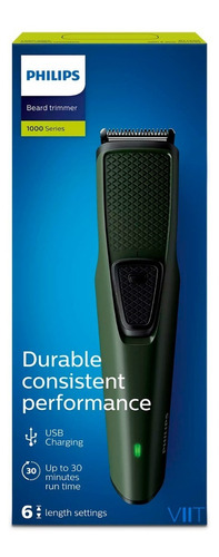 Cortabarba Beardtrimmer Philips Bt1230/14 Color Verde