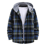 Camisa Sudadera Con Capucha A Cuadros Sherpa For Hombre