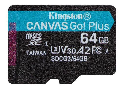 Tarjeta De Memoria Kingston Canvas Go! Plus Microsdxc 64 Gb