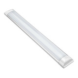 2 Luminárias Slim 120 Cm Tubular Sobrepor Led Calha 36 Watts