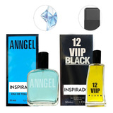 Kit 2 Perfume Contratip N14 Anngel N12 Viip Black Importado
