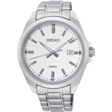 Reloj Seiko Sur273p1 Clasico Acero Calendario Sumergible