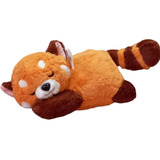 Peluche De Panda Rojo Adorable 30cm Dormido Super Suave     