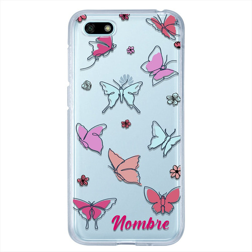 Funda Para Huawei Mariposas Personalizada Nombre