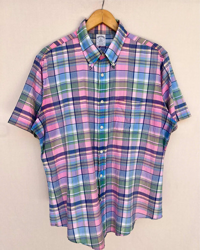 Camisa Brooks Brothers Cuadros Manga Corta