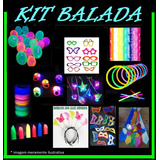 Kit Festa Balada Neon 87 Itens Com Maquiagem Neon Balão Neon